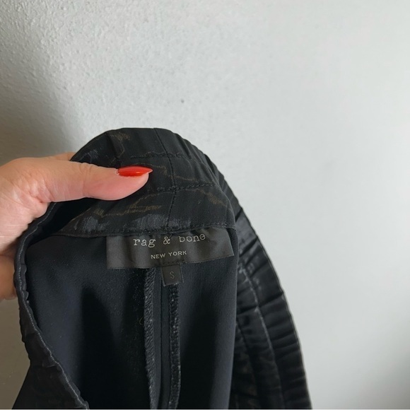 Rag & Bone Easy Elastic Waist Pants Black Ankle Fit Slim Leg Size Small Women’s - Picture 6 of 10